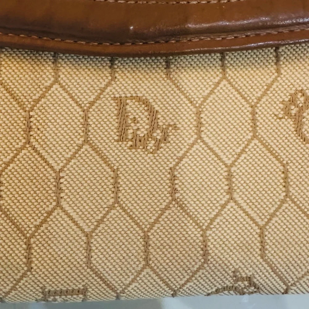 Christian dior vintage wallet Brown and Tan color